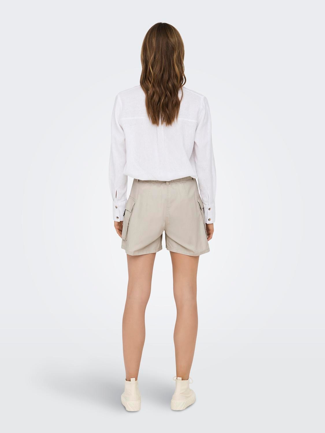 ONLY Shorts cargo Regular Fit Taille moyenne -Moonbeam - 15316968