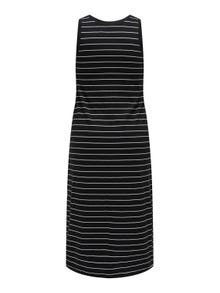 ONLY Curvy v-neck long dress -Black - 15316995