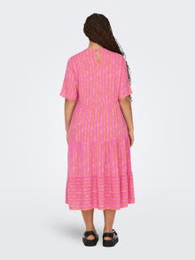 ONLY Regular fit O-hals Lange jurk -Strawberry Moon - 15317059