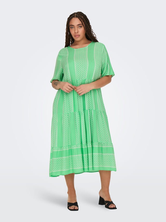 ONLY Regular Fit O-hals Lang kjole - 15317059