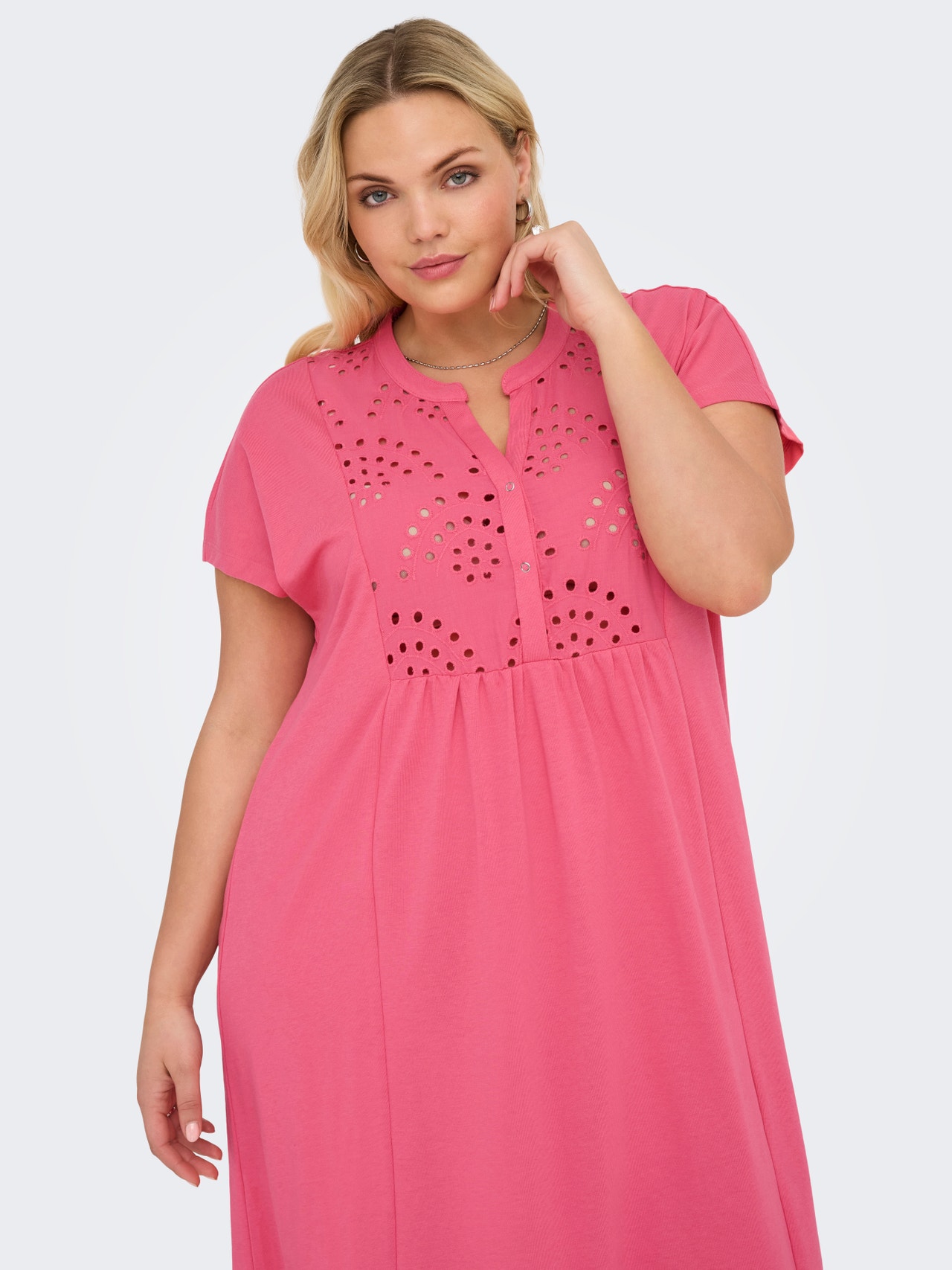 ONLY Tavapärane lõige Hiina krae Pikem kleit -Camellia Rose - 15317092