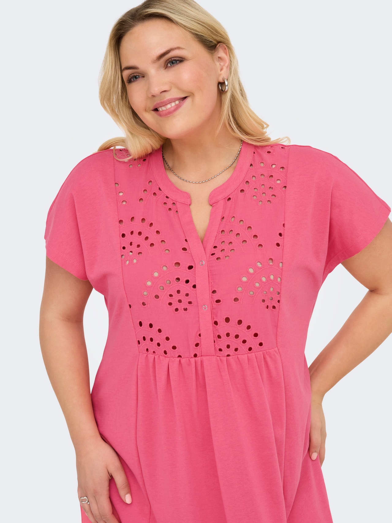 ONLY Tavapärane lõige Hiina krae Pikem kleit -Camellia Rose - 15317092