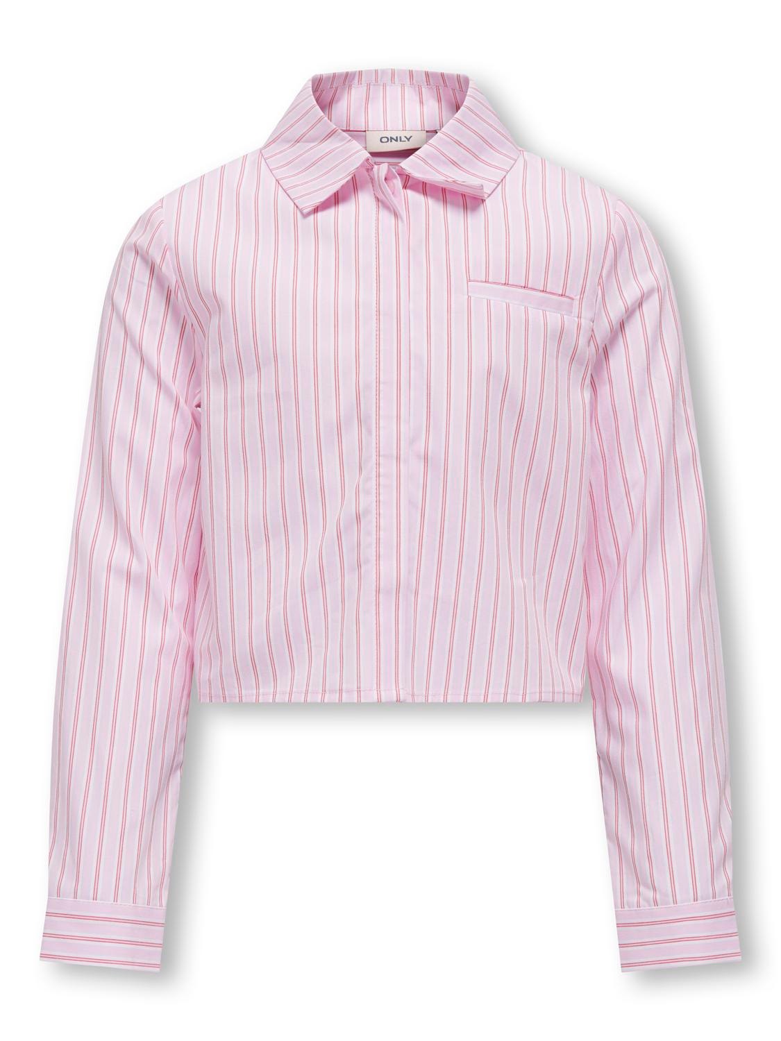 ONLY Krój cropped Kołnierz koszulowy Koszula -Begonia Pink - 15317151