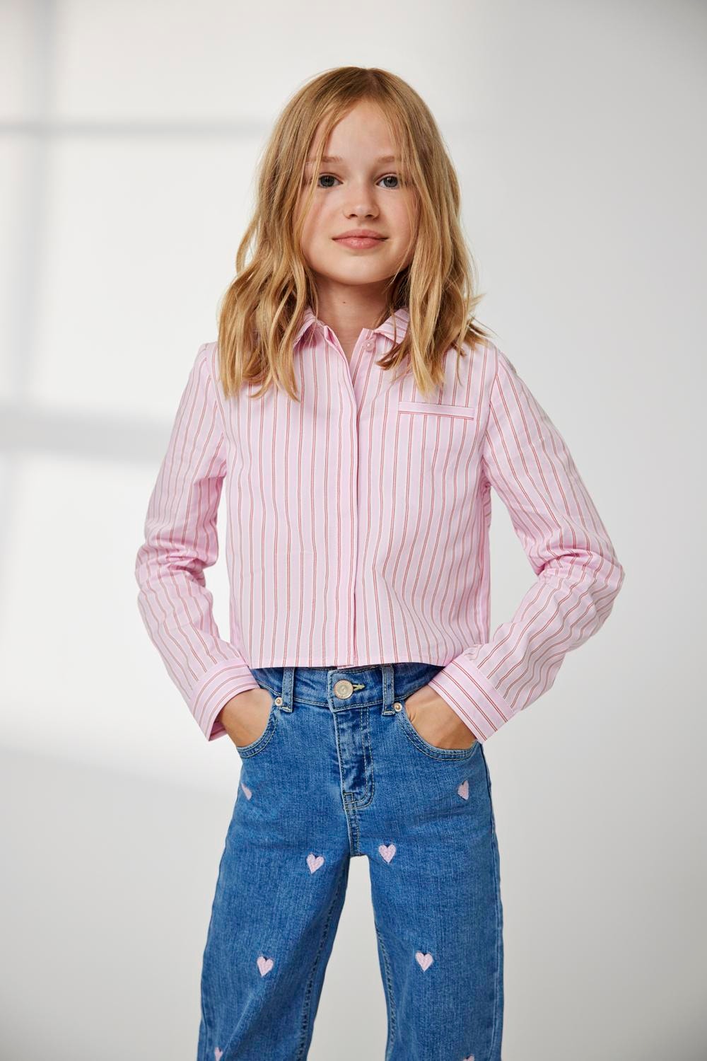 ONLY Cropped fit Overhemd kraag Overhemd -Begonia Pink - 15317151