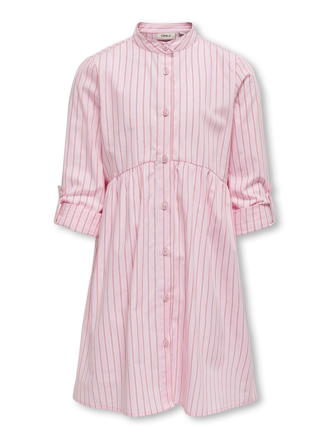 ONLY Loose fit Chinese boord Mouwuiteinden met omslag Korte jurk -Begonia Pink - 15317152