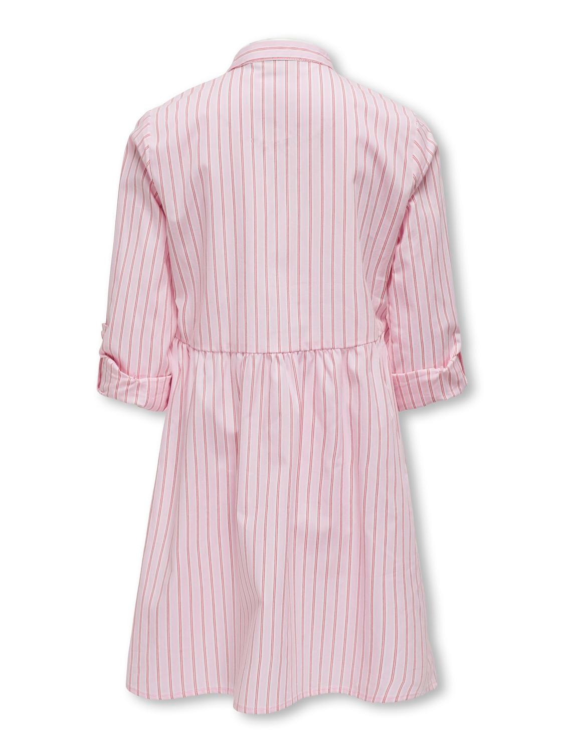 ONLY Lös passform Kinakrage Uppvikta manschetter Kort klänning -Begonia Pink - 15317152