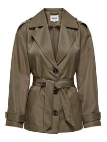 ONLY Short trenchcoat jacket -Walnut - 15317205