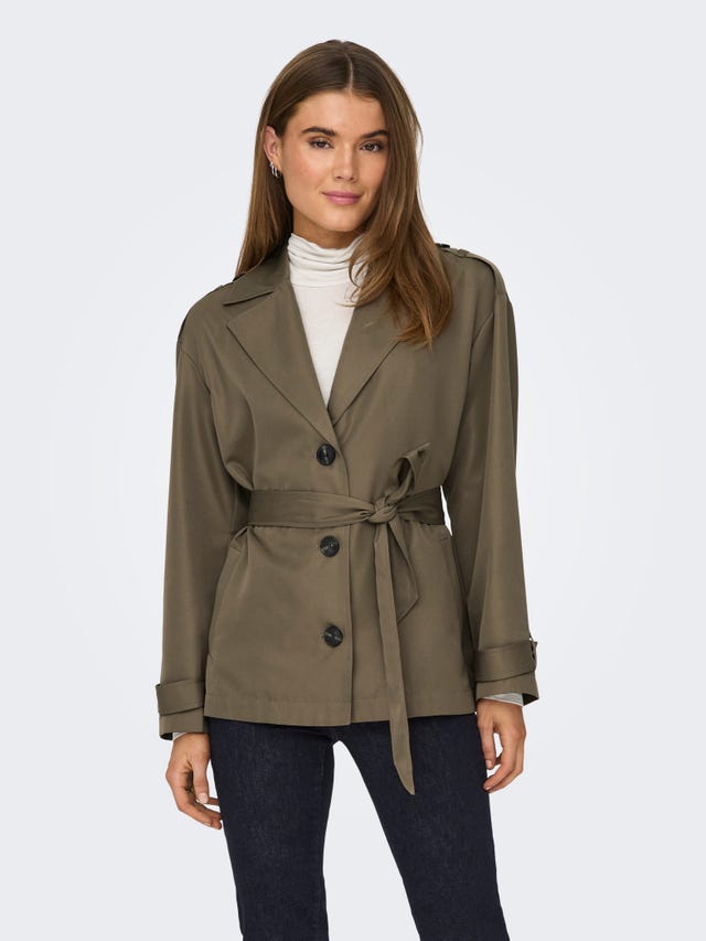 Trench Coat ONLY ONLLINE Long Femme - Ceinture Et Style Élégant