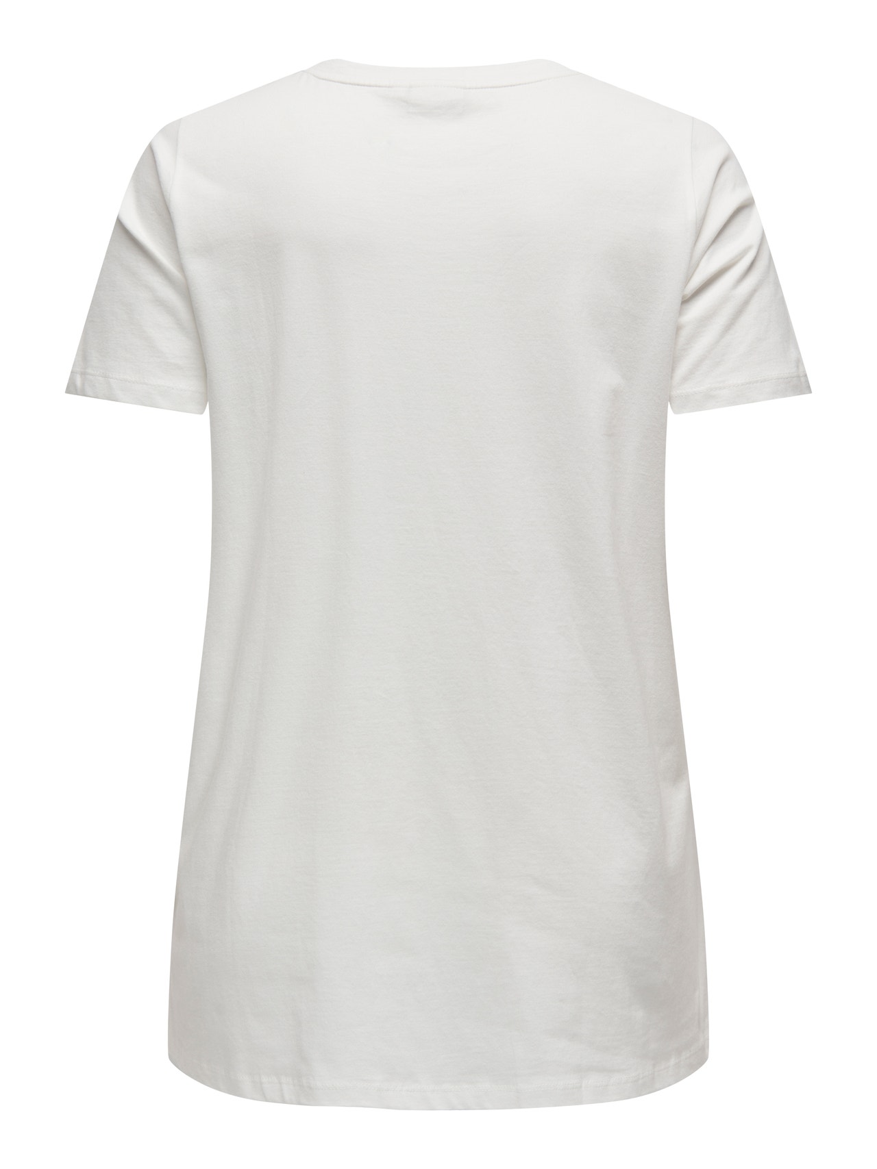 ONLY Ruumikas lõige Ümmargune kaelus T-särk -Cloud Dancer - 15317233