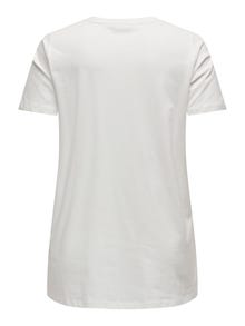 ONLY Ruumikas lõige Ümmargune kaelus T-särk -Cloud Dancer - 15317233