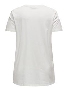 ONLY Lös passform O-ringning T-shirt -Cloud Dancer - 15317233
