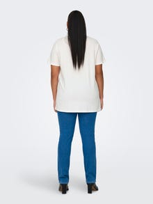 ONLY Ruumikas lõige Ümmargune kaelus T-särk -Cloud Dancer - 15317233