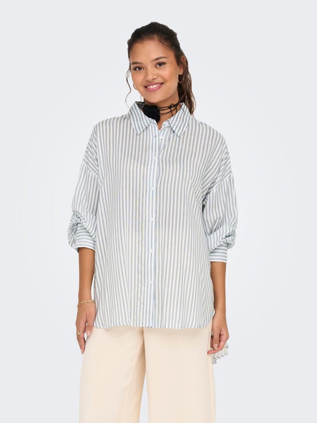 ONLY Oversized fit Overhemd kraag Manchetten met knoop Overhemd - 15317242
