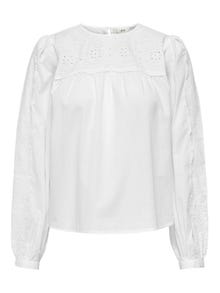 ONLY Top with lace detail -Cloud Dancer - 15317265