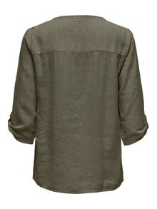 ONLY V-neck linen top -Kalamata - 15317390