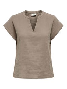 ONLY Tops Regular Fit Col rond Manches cloches -Brindle - 15317398