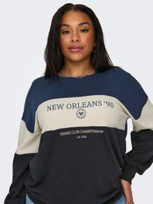 ONLY Normal passform O-ringning Sweatshirt -Naval Academy - 15317411