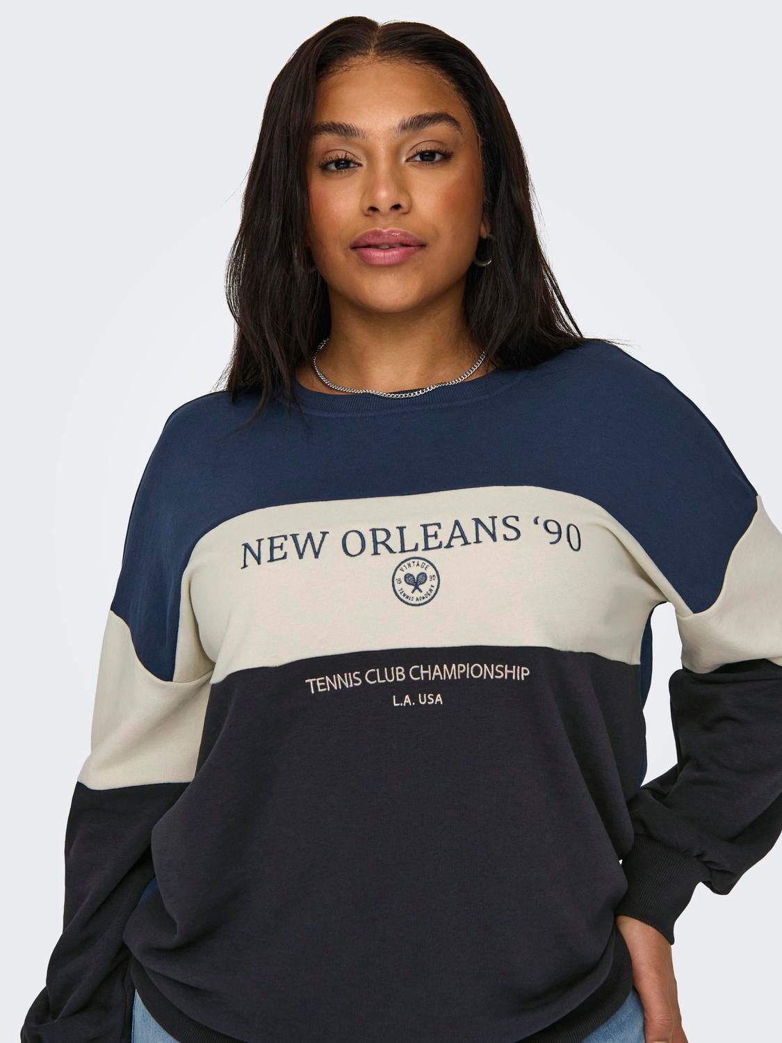 ONLY Regular Fit O-hals Sweatshirt -Naval Academy - 15317411
