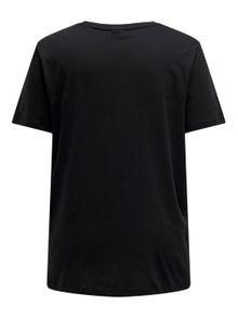 ONLY Krój pudełkowy Okrągły dekolt T-shirt -Black - 15317413