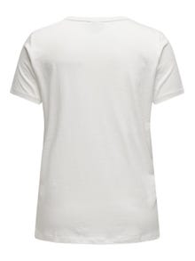 ONLY T-shirt Regular Fit Paricollo -Cloud Dancer - 15317415