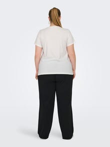 ONLY Regular Fit Round Neck T-Shirt -Cloud Dancer - 15317415