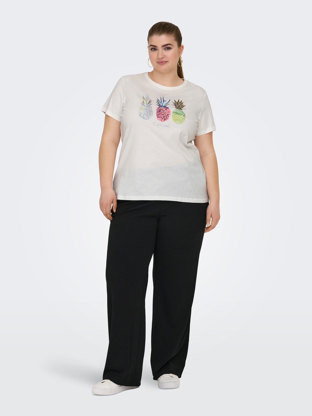 ONLY T-shirts Regular Fit Col rond -Cloud Dancer - 15317415