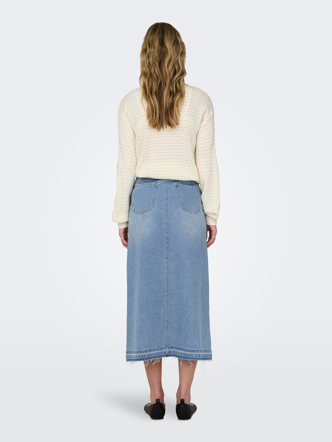 ONLY Maxi denim skirt -Light Blue Denim - 15317441