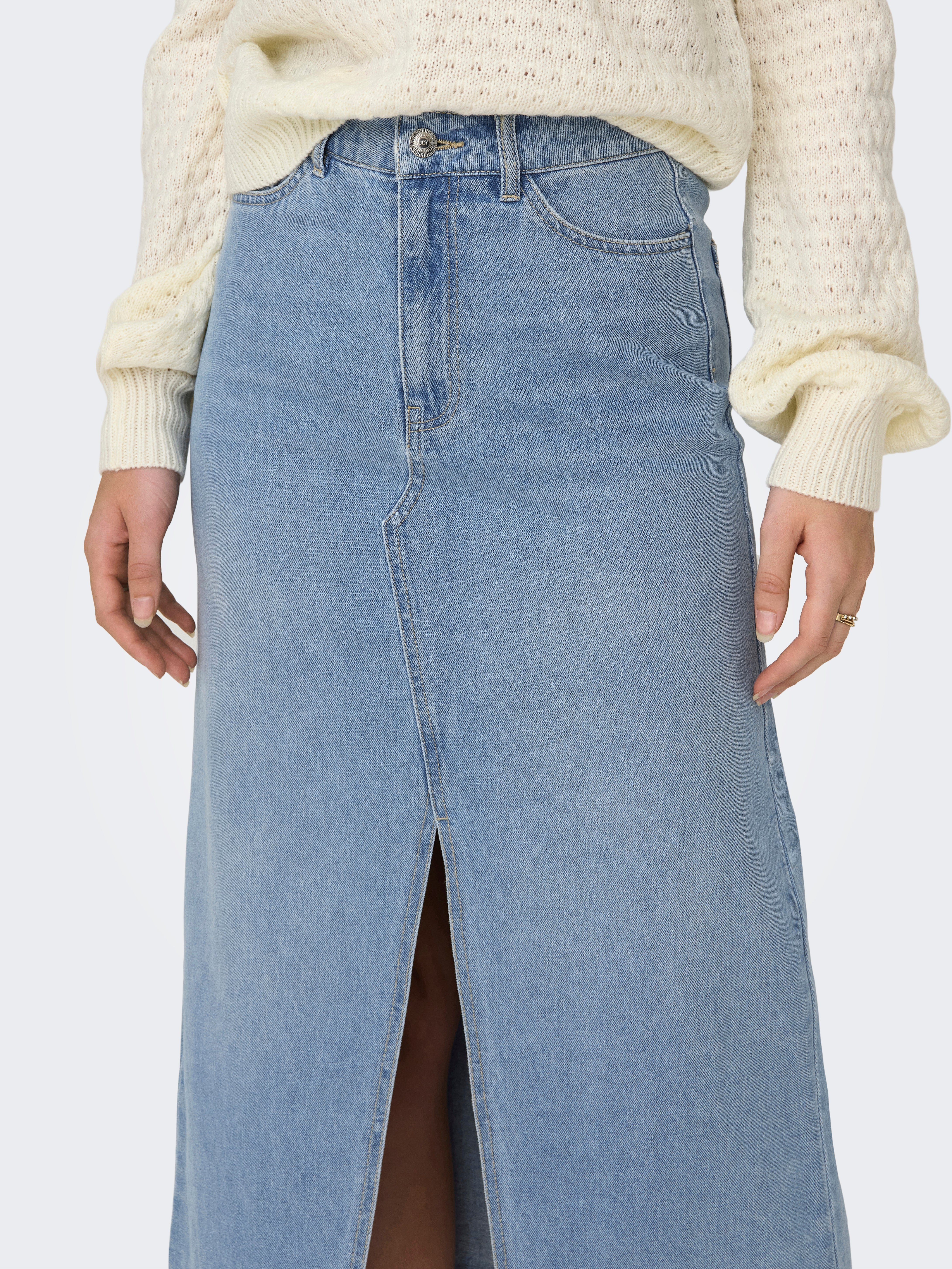 High waist Lange rok | Lichtblauw | ONLY®