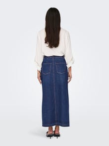 ONLY High waist Long skirt -Dark Blue Denim - 15317441