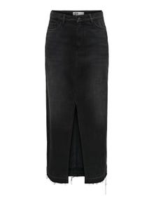 ONLY Falda larga Cintura alta -Black Denim - 15317441