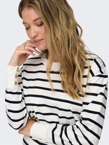 ONLY Striped top -Cloud Dancer - 15317470