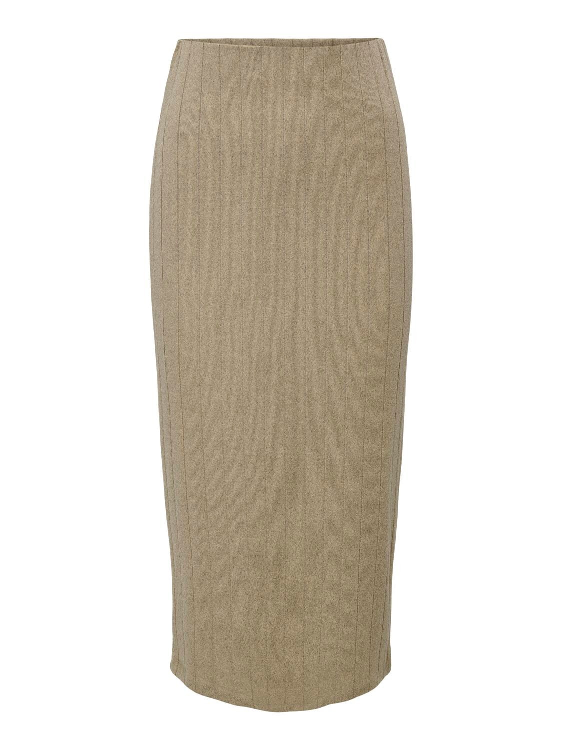 ONLY High waist Midi skirt -Humus - 15317555