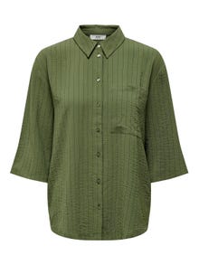 ONLY Regular fit Overhemd kraag Brede manchetten Verlaagde schoudernaden Overhemd -Winter Moss - 15317636
