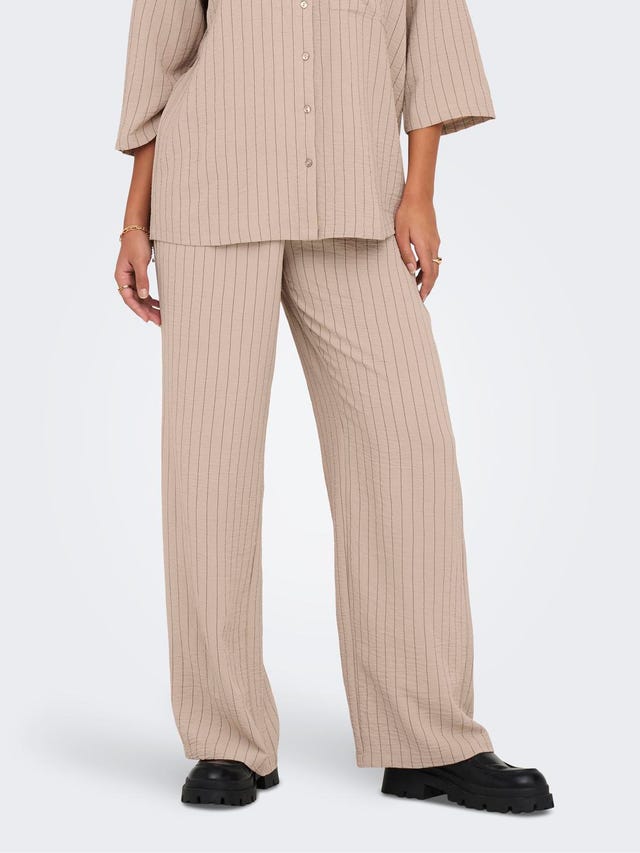 ONLY Striped pants with high waist - 15317637