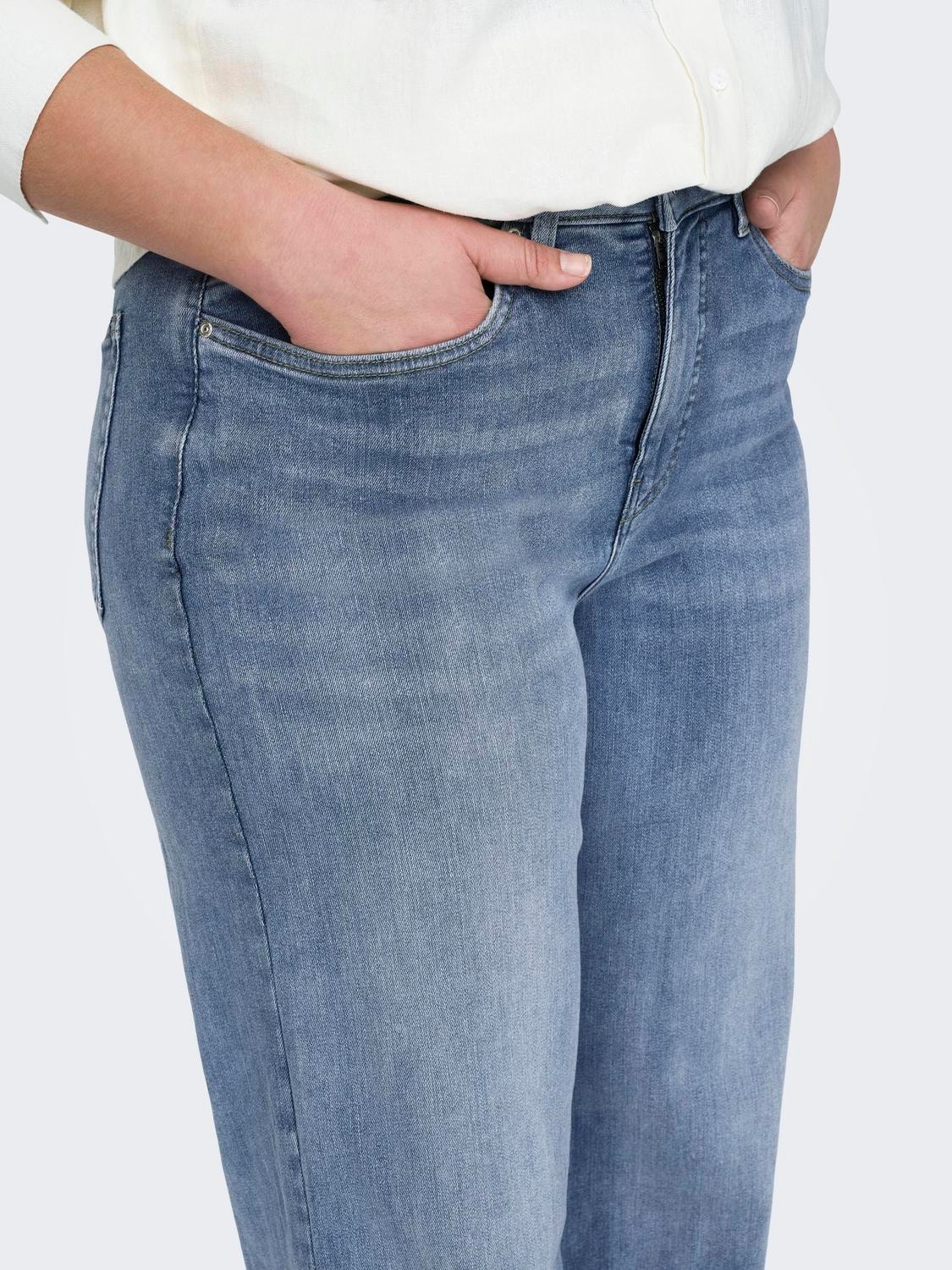 ONLY CAREmmy High Waist Wide Jeans -Light Blue Denim - 15317662