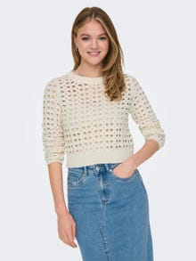 ONLY Cropped knitted top -Birch - 15317682
