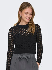 ONLY Cropped knitted top -Black - 15317682