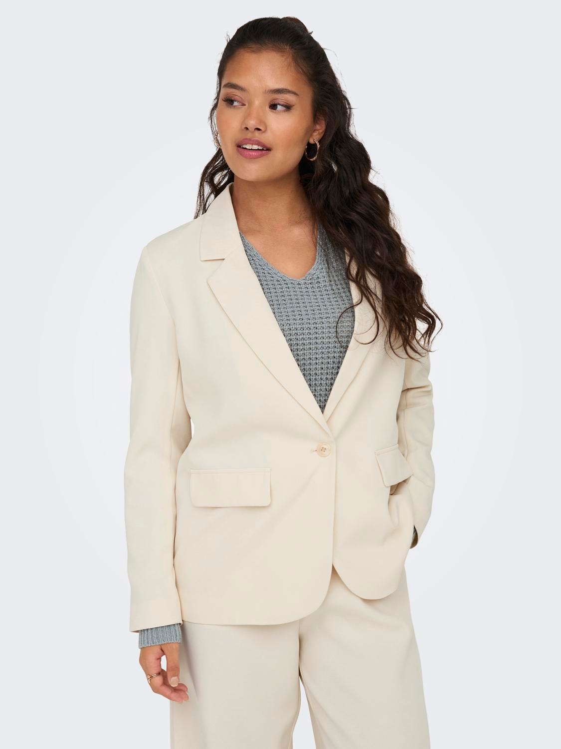 ONLY Blazers Regular Fit Col boutonné -Seedpearl - 15317698