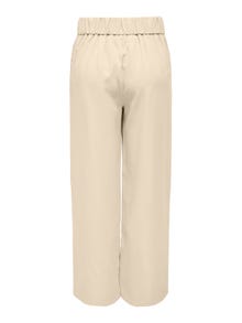 ONLY Pantalons Straight Fit Taille haute -Seedpearl - 15317703