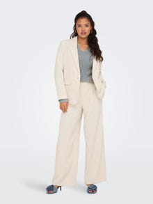 ONLY Straight Fit High waist Trousers -Seedpearl - 15317703
