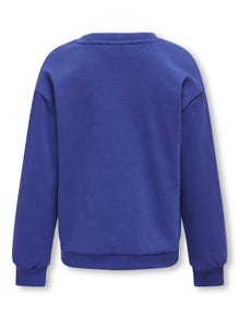 ONLY Normal geschnitten Rundhals Tief angesetzte Schulter Sweatshirt -Dazzling Blue - 15317708