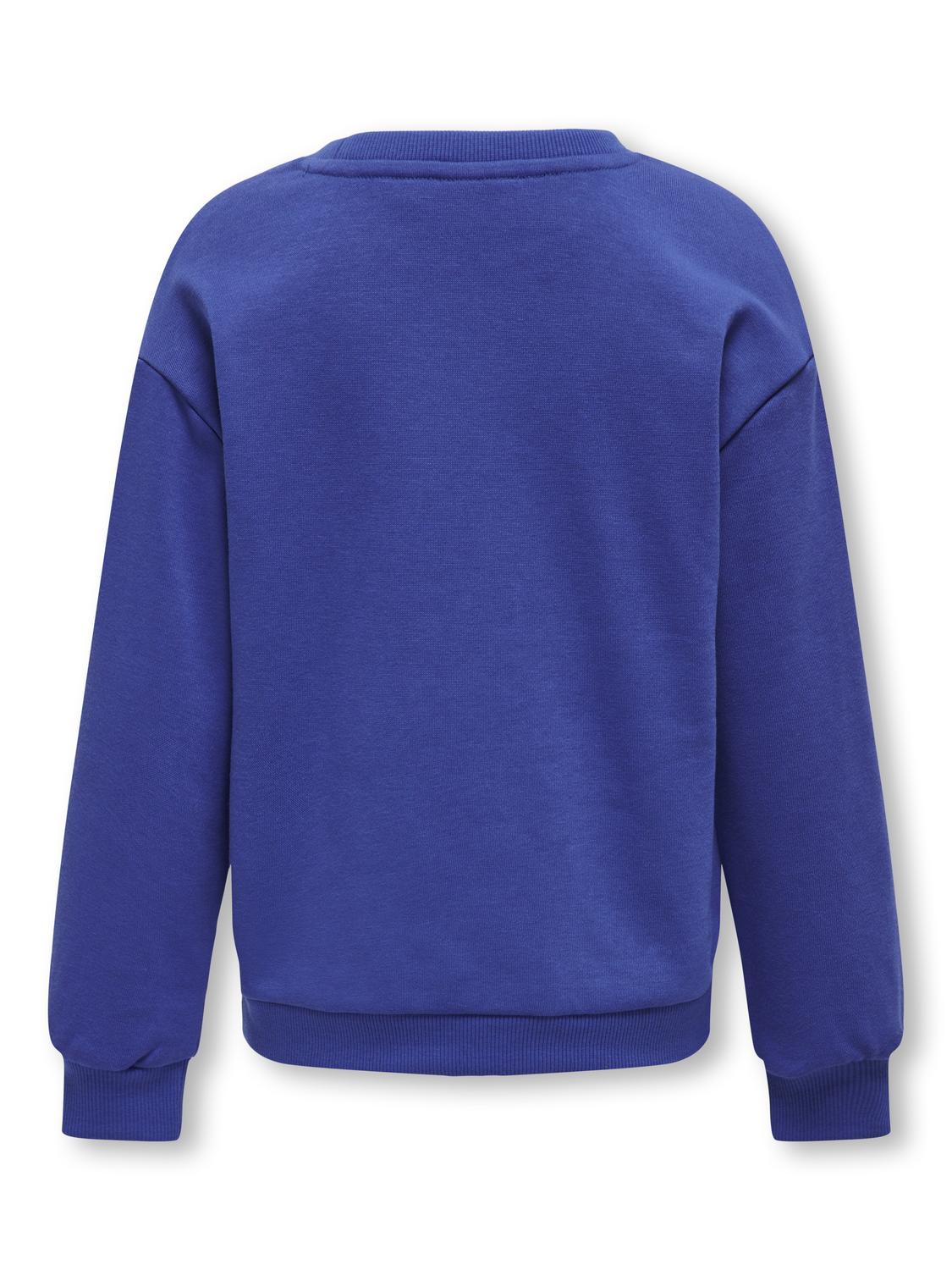 ONLY Sweat-shirt Regular Fit Col rond Épaules tombantes -Dazzling Blue - 15317708