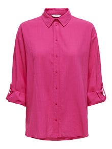 ONLY Regular fit Overhemd kraag Mouwuiteinden met omslag Overhemd -Fuchsia Purple - 15317762