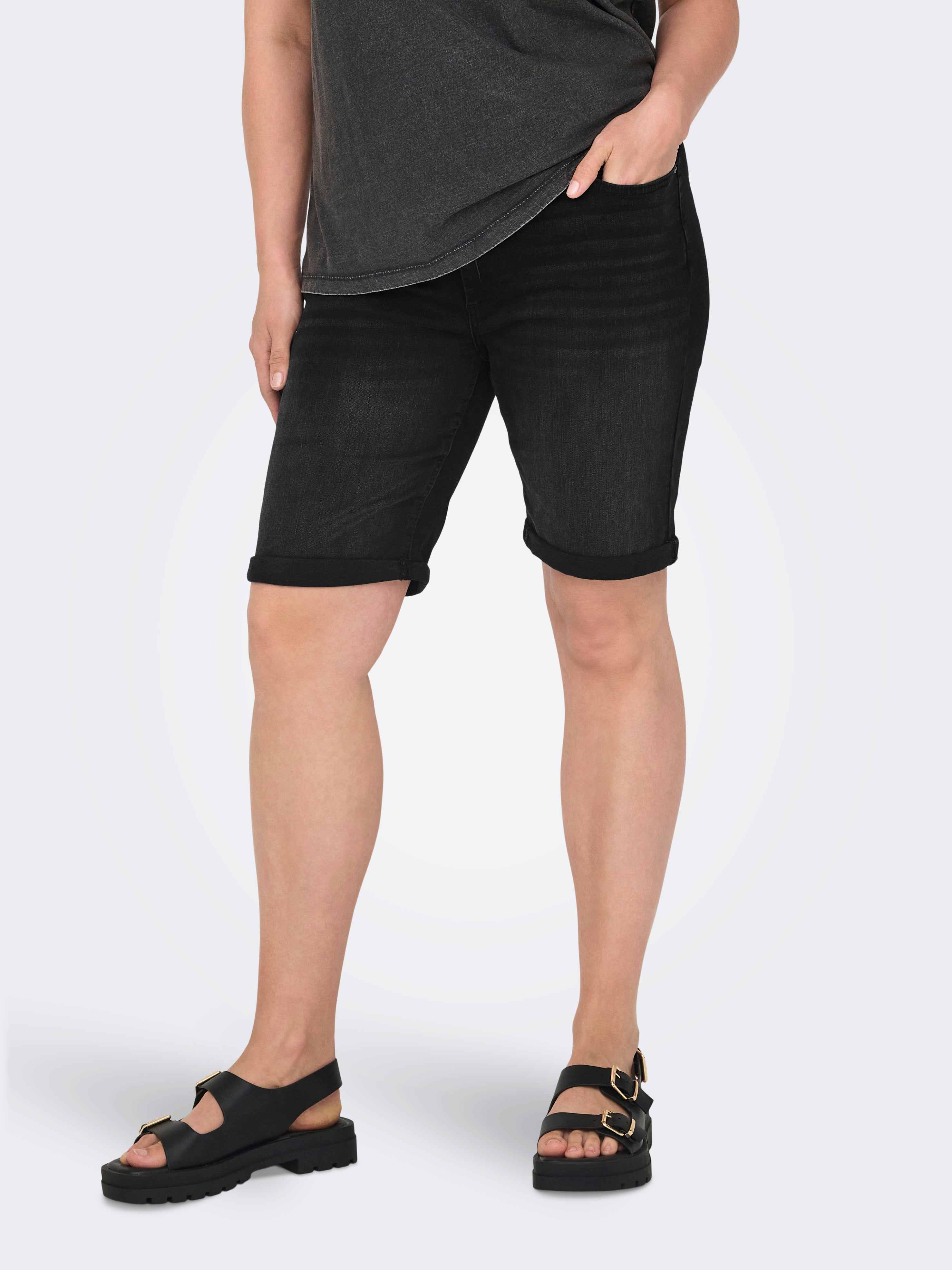 Carwilly Mittlere Taille Skinny Fit Shorts