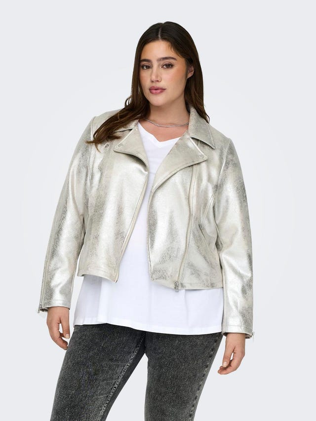 ONLY curvy faux leather jacket - 15318024