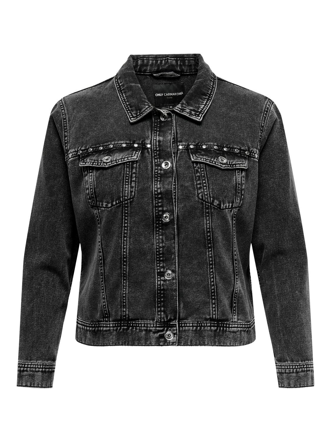 ONLY Curvy denim jacket -Black - 15318030