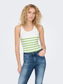 ONLY Knitted striped top -Cloud Dancer - 15318031