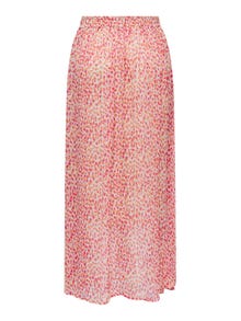 ONLY Lang mønsteret nederdel -Oatmeal - 15318072