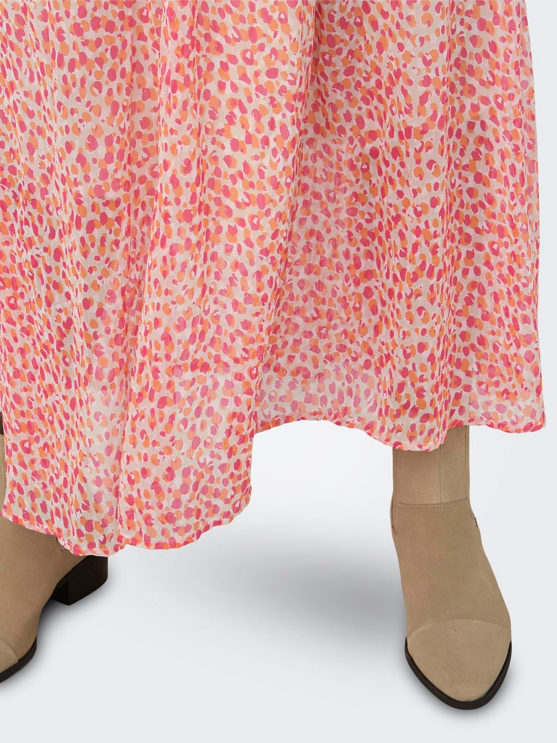 ONLY High waist Long skirt -Oatmeal - 15318072