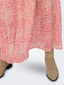 ONLY Lang mønsteret nederdel -Oatmeal - 15318072